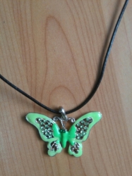 Náhrdelník se zeleným motýlkem Jewellery